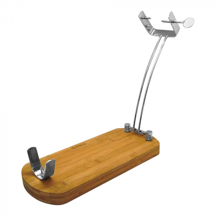 Schinkenspanner 18/8 auf Bambus Fuß